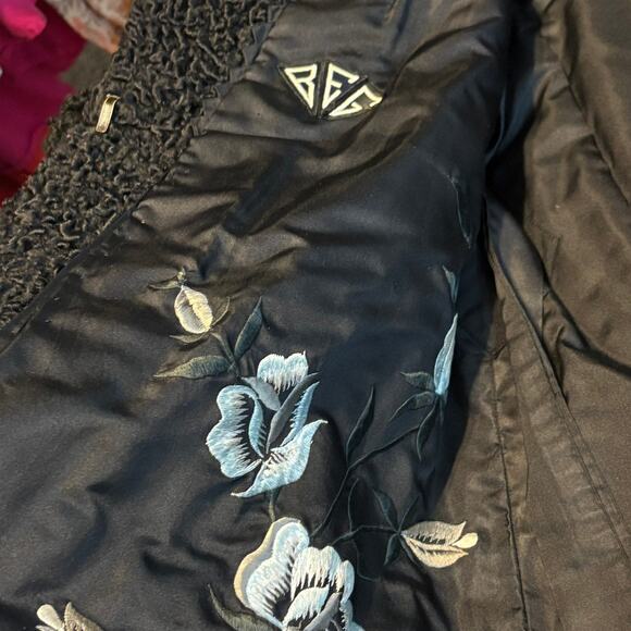 Vintage Renfrew Furs Persian Lamb Coat Black Curly Fur Mink Collar Calgary - Picture 11 of 11